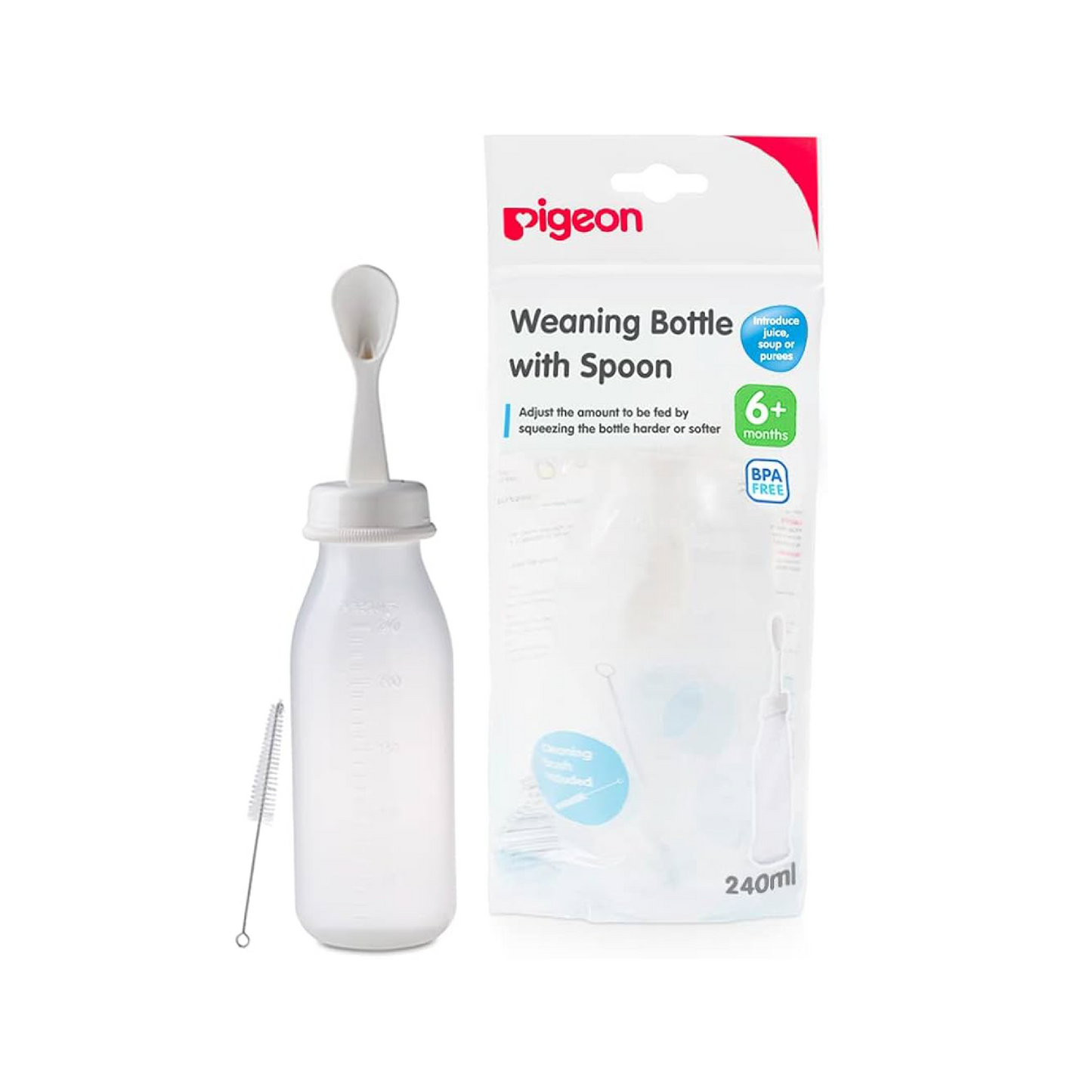 Pigeon Weaning Bottle With Spoon 240Ml