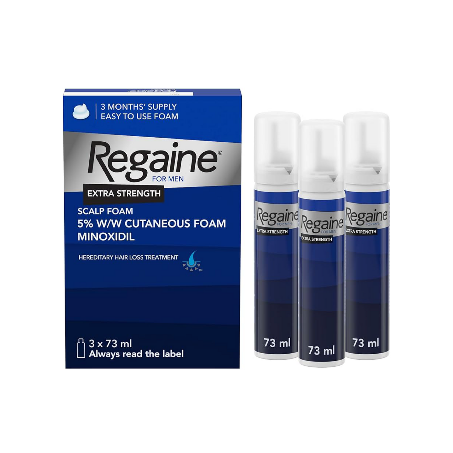 رغوة ريجين للرجال 5% 3 × 73 مل 3 قطع