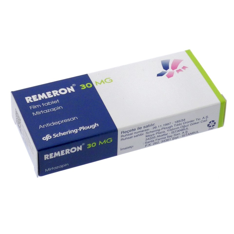 Remeron 30mg Tablets 30'S