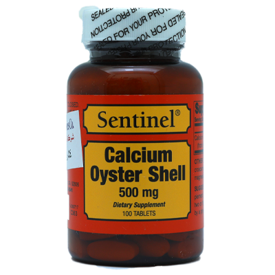 SENTINEL CALCIUM OYSTER SHELL 500MG TABLETS 100'S – Raf Pharmacy