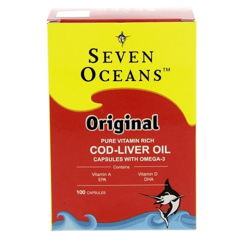 SEVEN OCEANS COD LIVER OIL CAPSULES 100'S