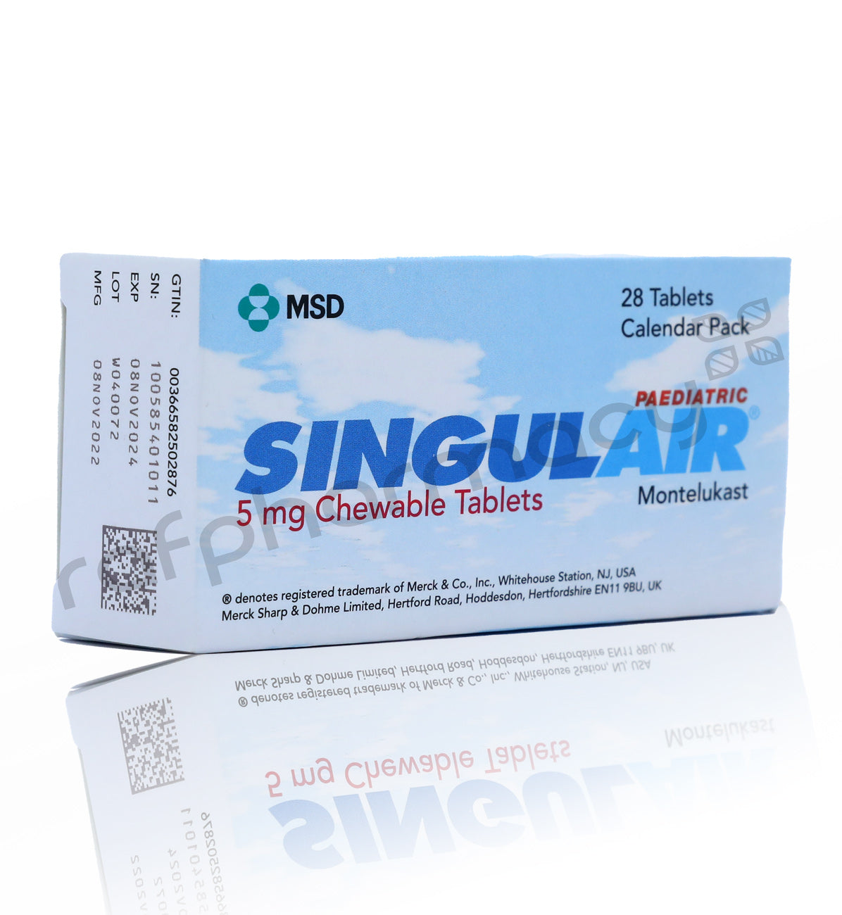 SINGULAIR 5MG CHEWABLE TABLETS 28'S