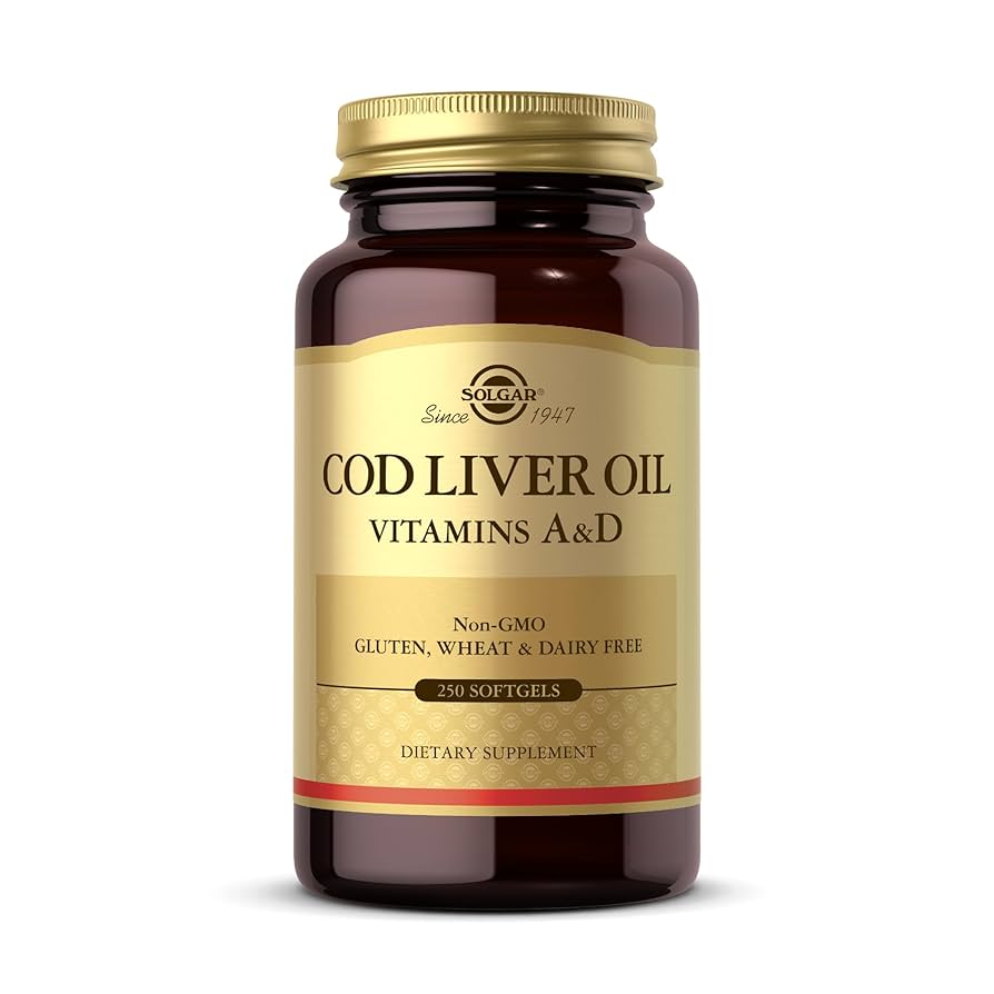 Solgar Cod Liver Oil Vitamin A & D Omega-3 Capsules