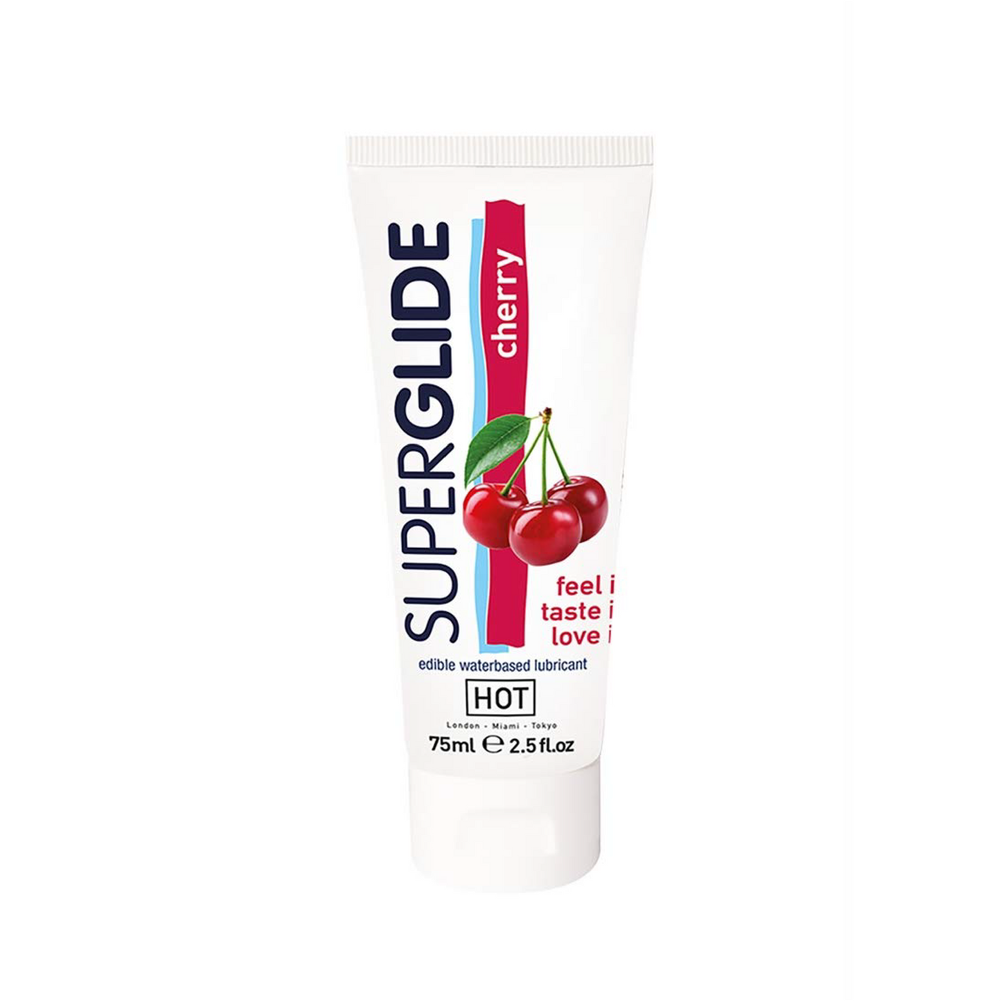 Superglide Edible Waterbased Lubricant Cherry 75Ml
