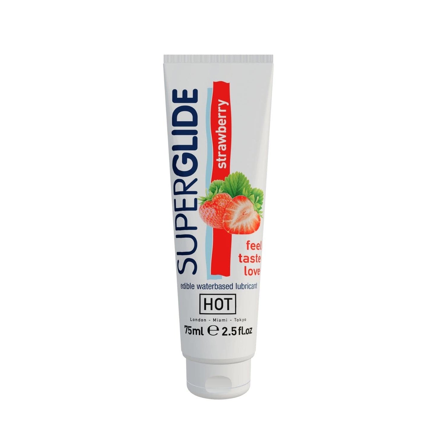 Superglide Edible Waterbased Lubricant Strawberry 75Ml