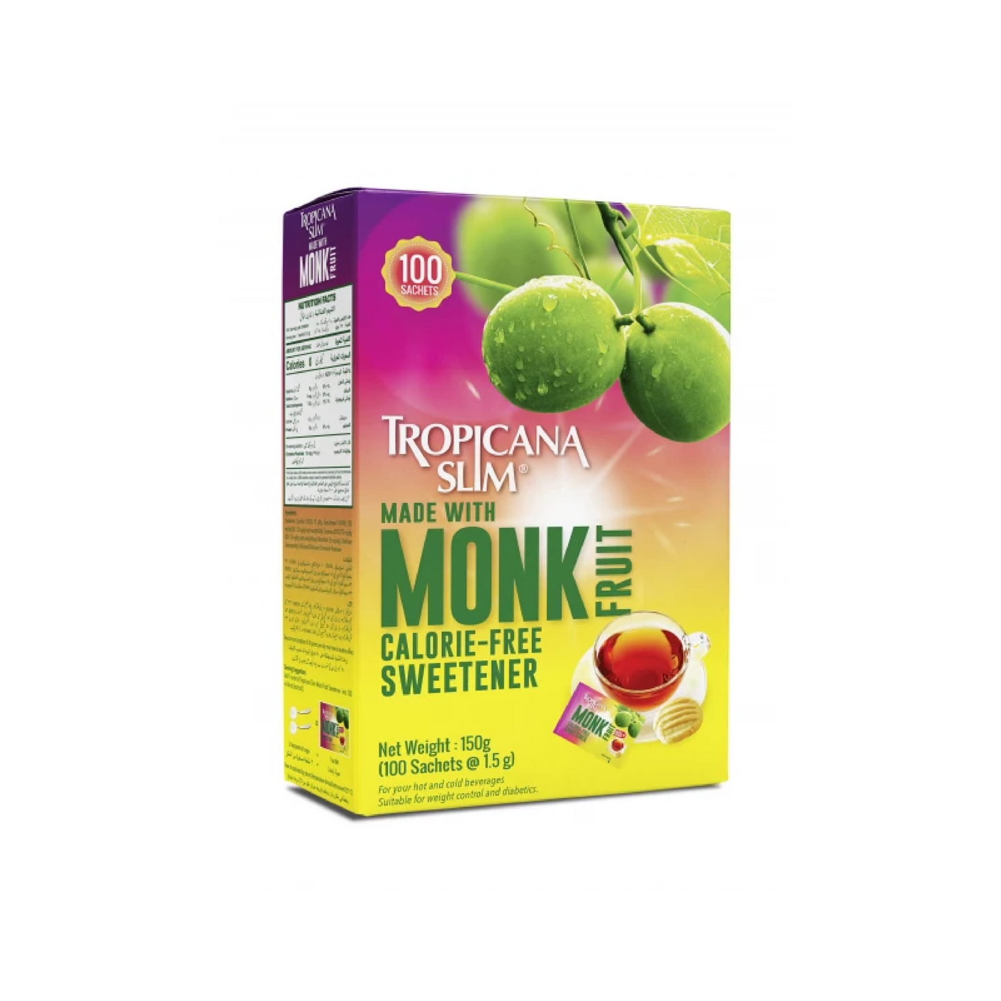 Tropicana Slim Monk Fruit With Chromium Sachets 100'S