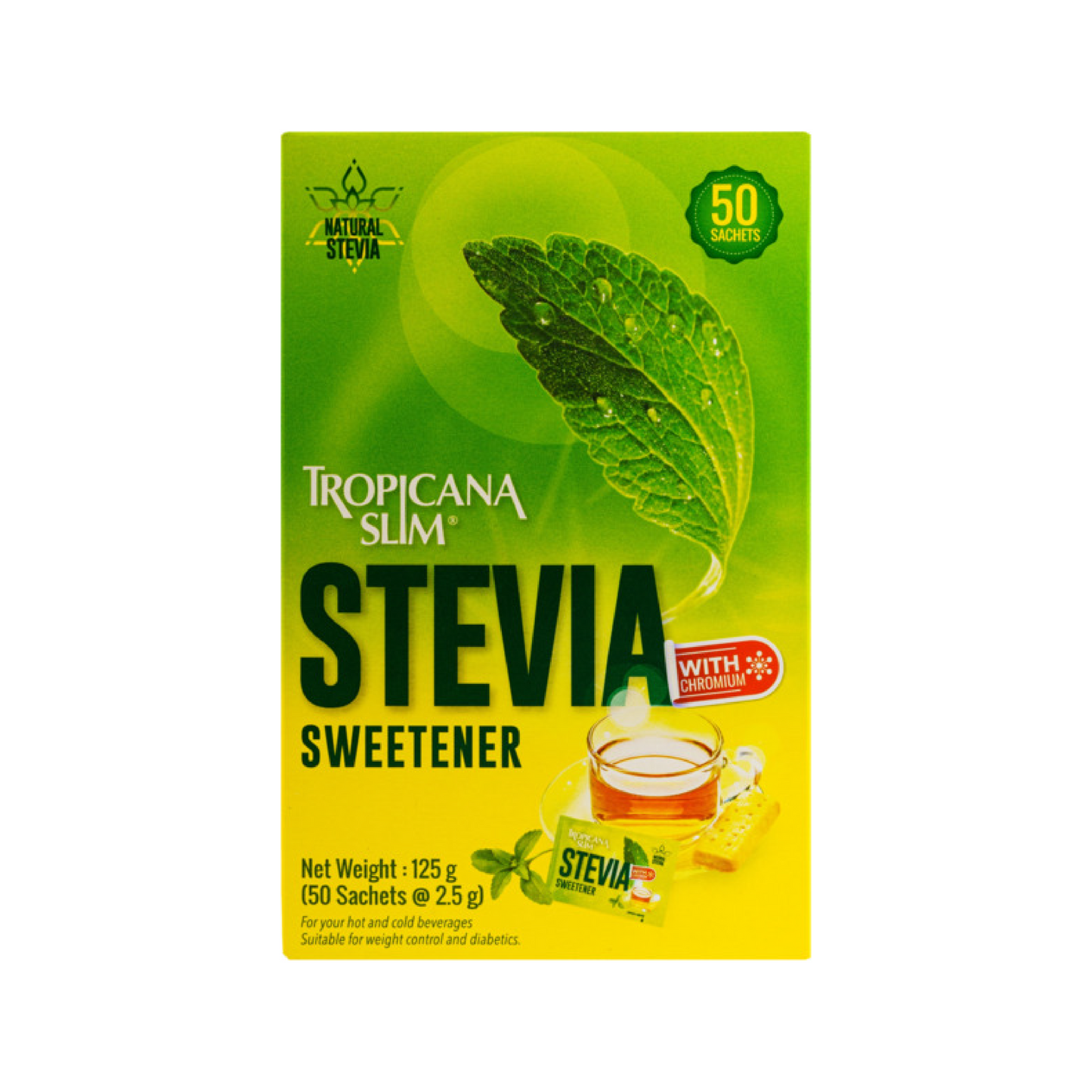 Tropicana Slim Stevia With Chromium Sachets 50'S