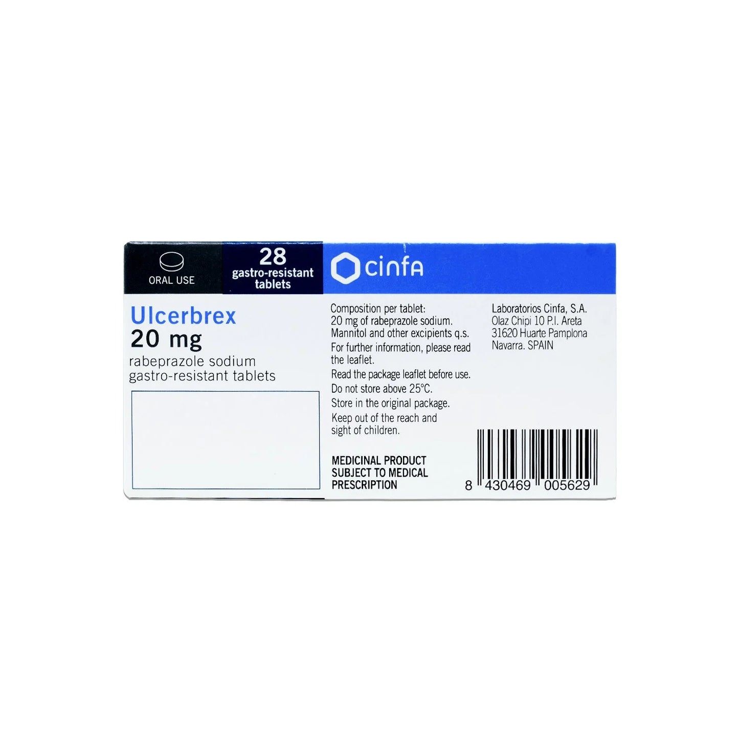 Ulcerbrex 20mg Tablets 28'S