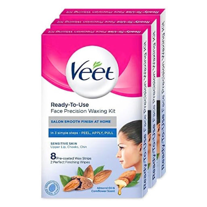 Veet Face Precision Wax Strips Upperlips-Cheek-Chin For Sensitive Skin 20'S