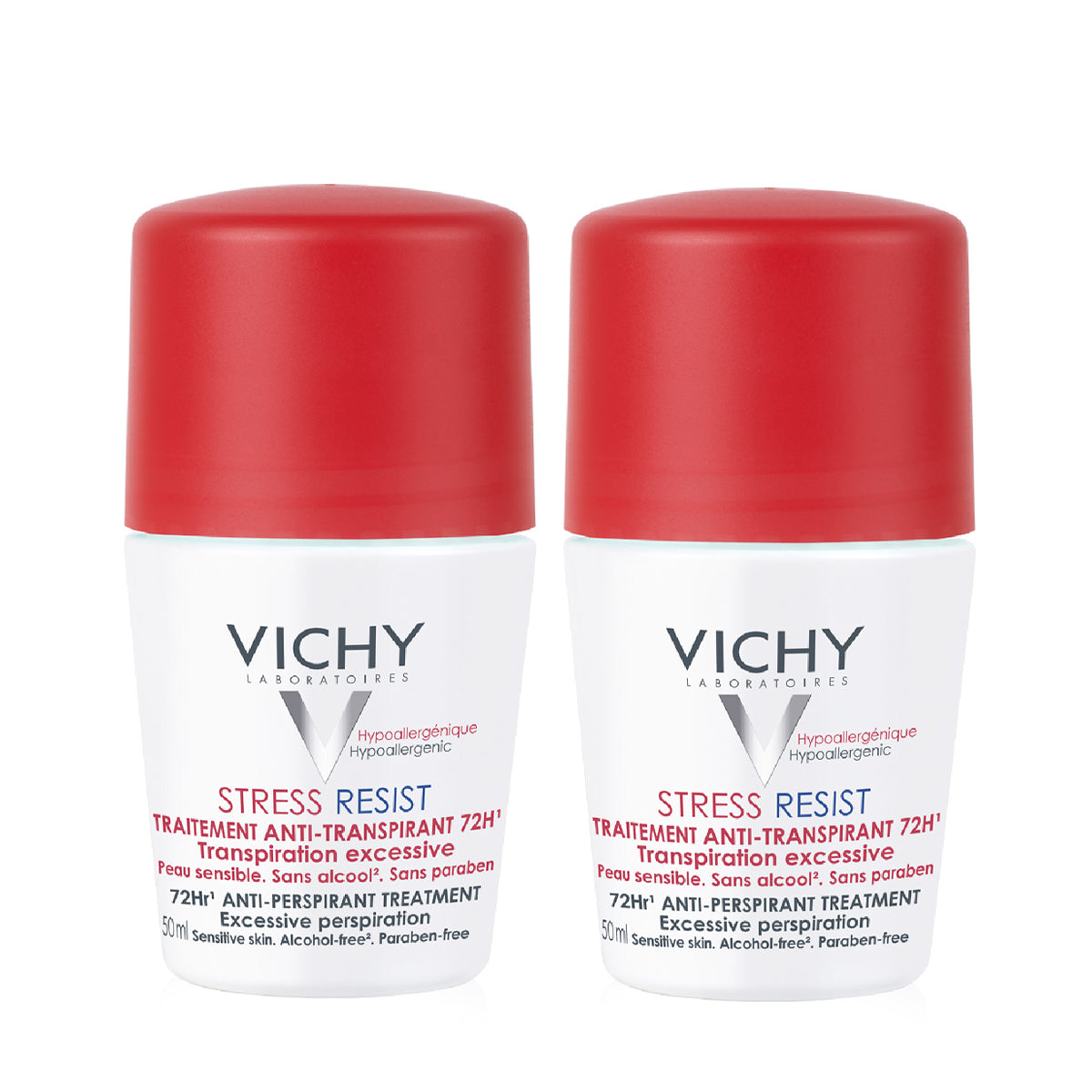 Vichy Deo Roll On Anti-Perspirant Stress Resist 72h 50ml 2pcs