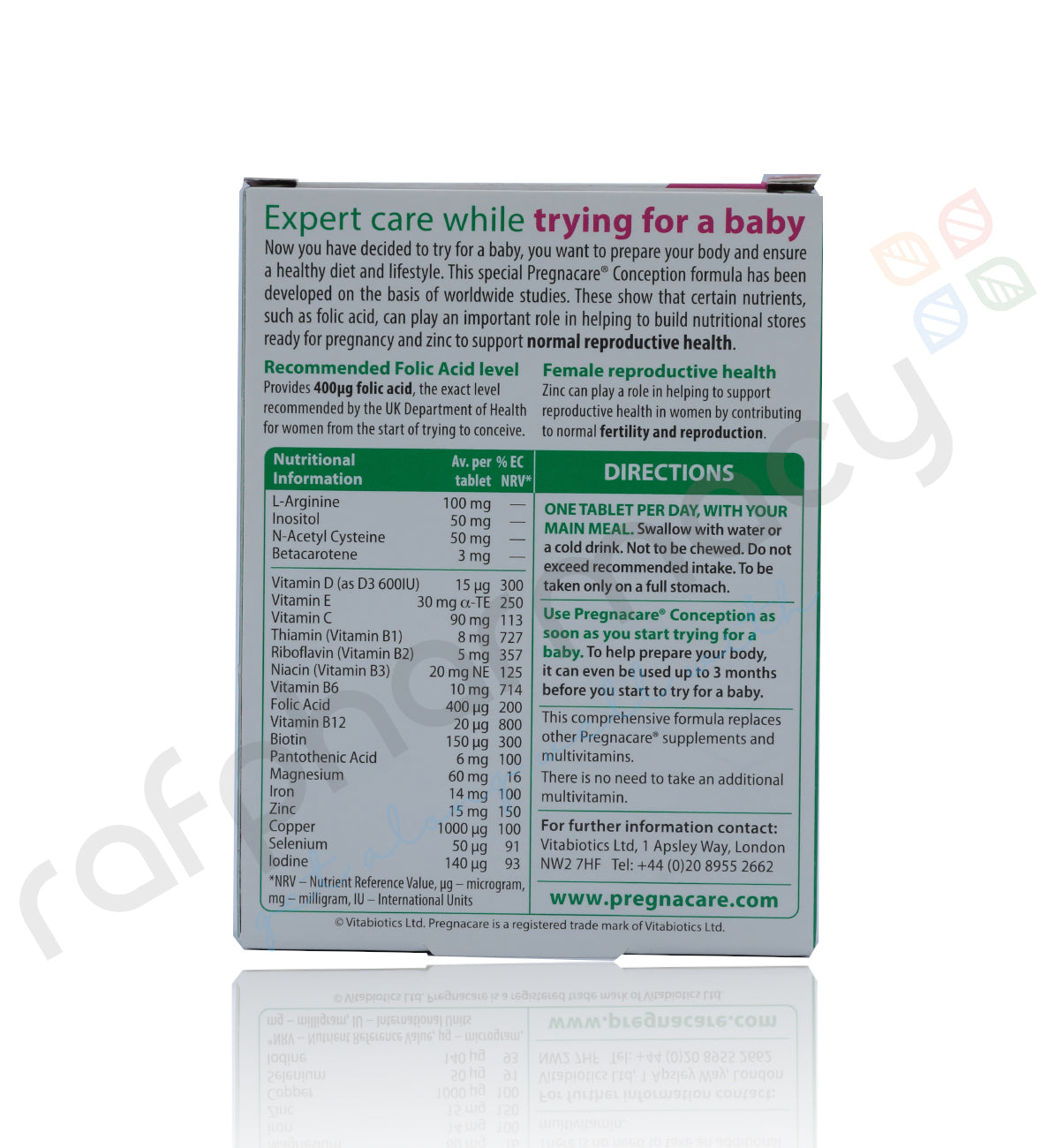 VITABIOTICS PREGNACARE CONCEPTION CAPSULES 30'S