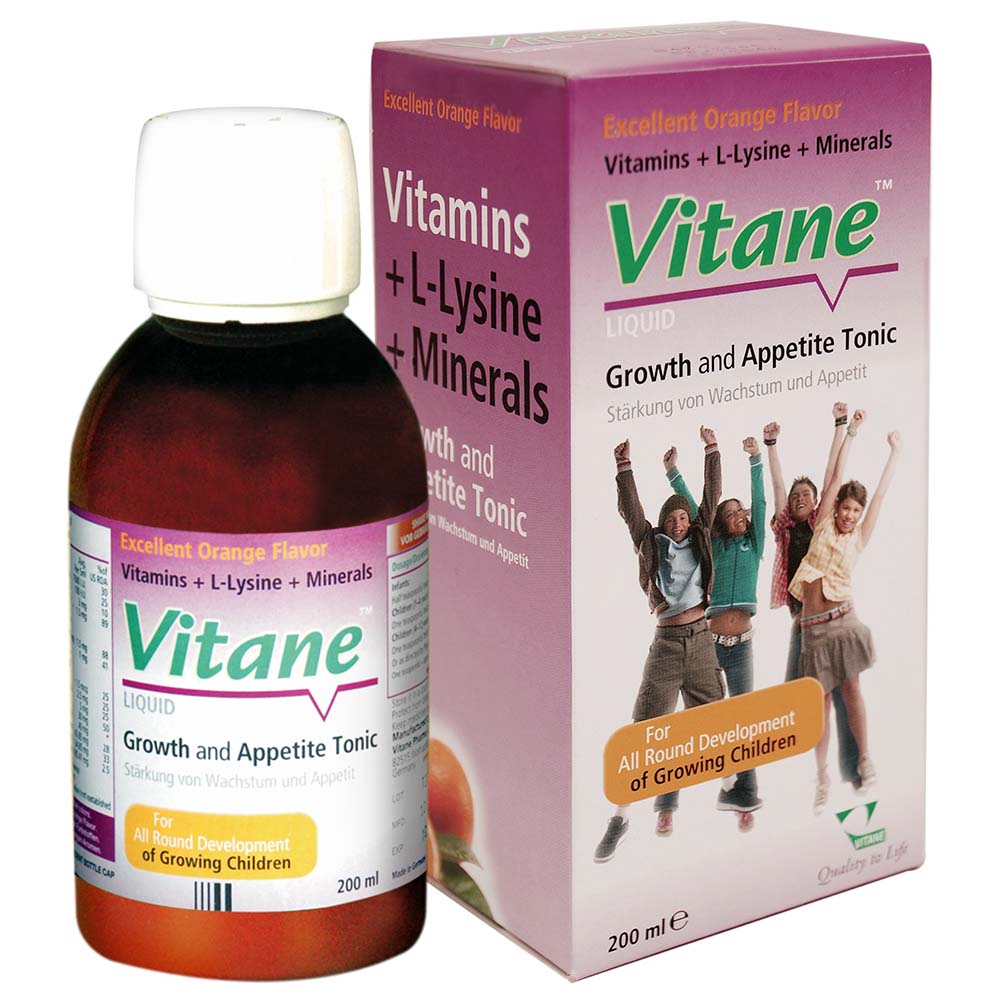 Vitane Vitamins & Minerals Oral Liquid 200Ml
