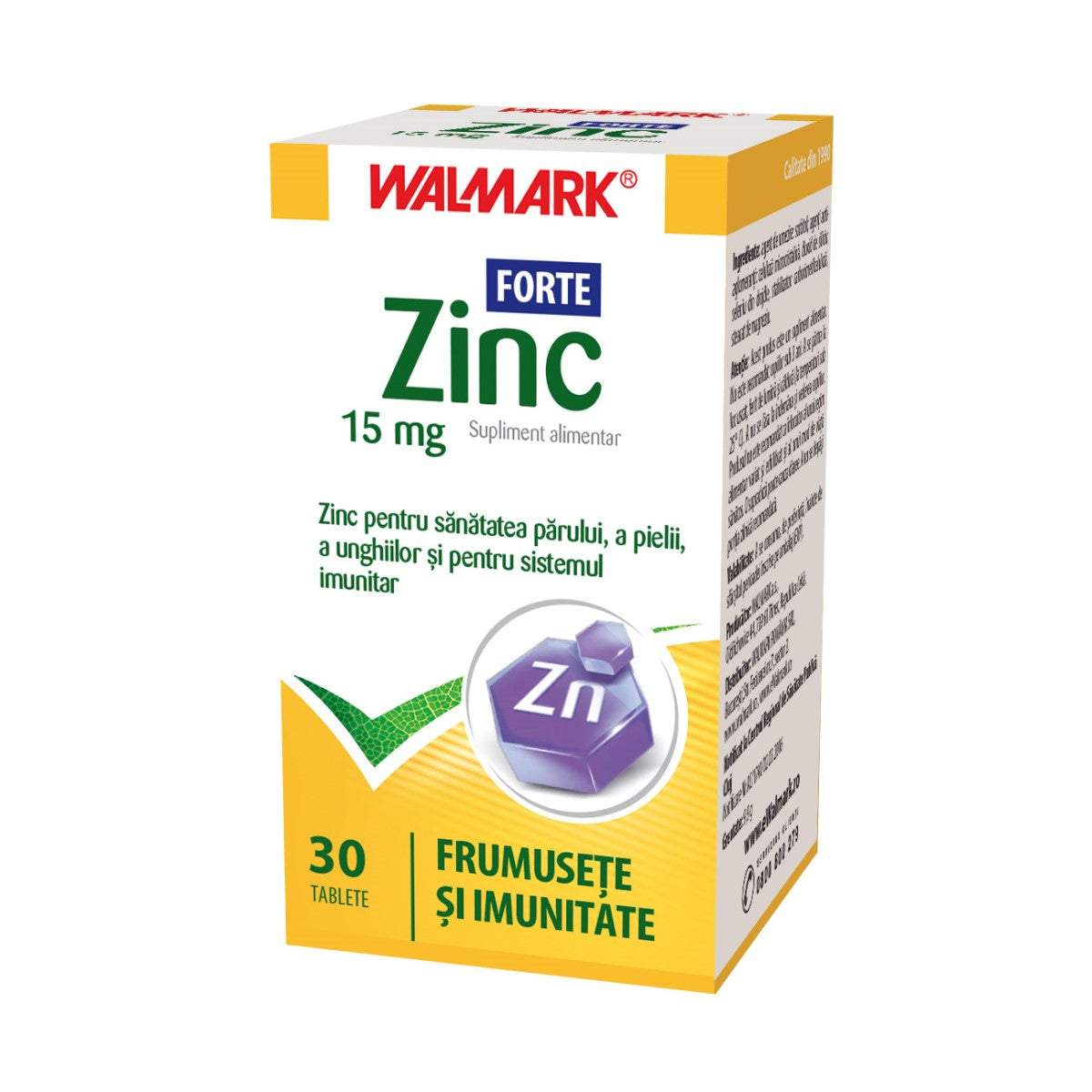 Walmark Zinc 15mg Tablets 30'S
