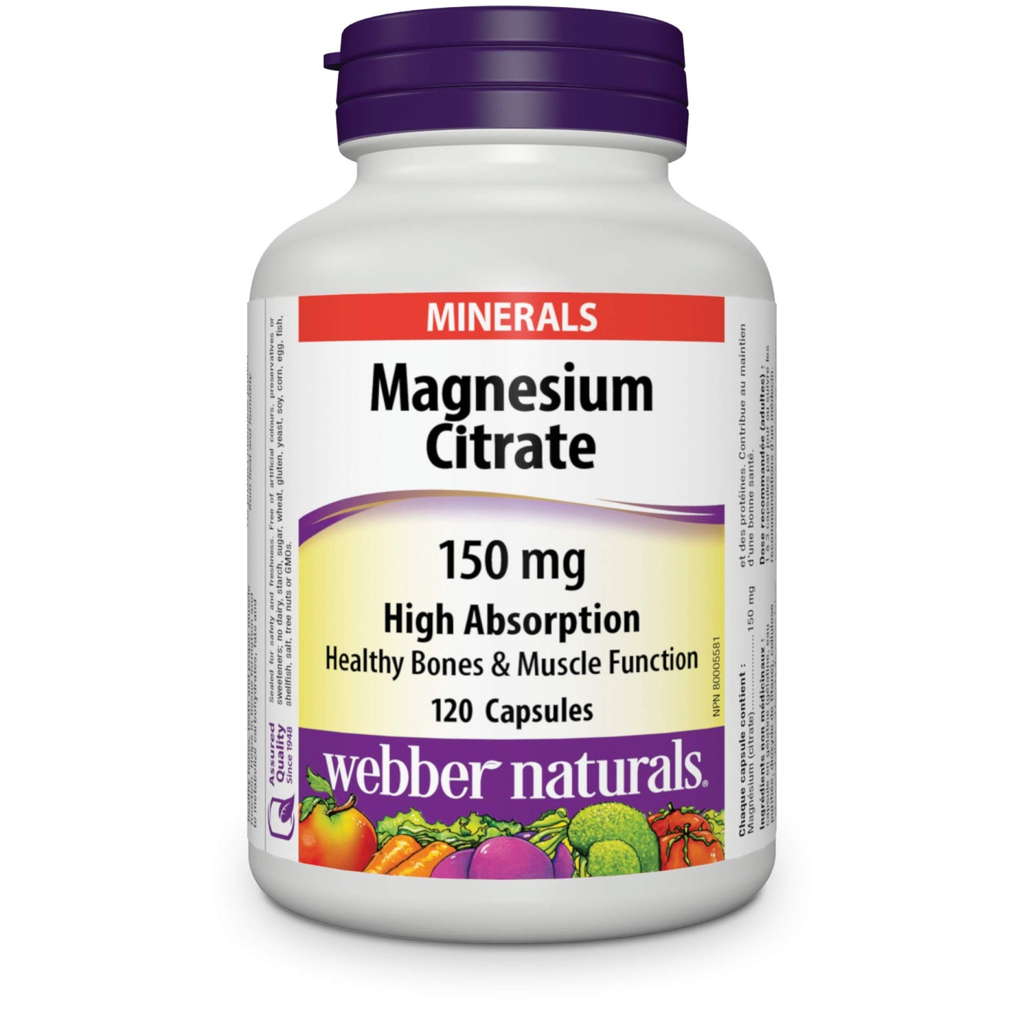 Webber Naturals Magnesium Citrate 150mg Capsules 60'S