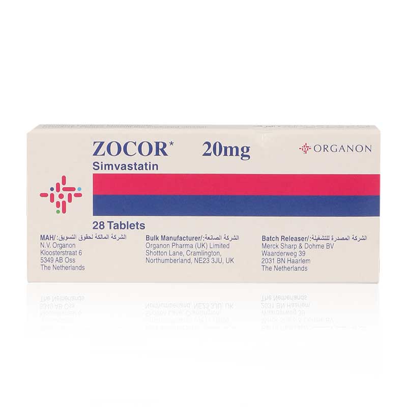 ZOCOR 20MG TABLETS 28'S