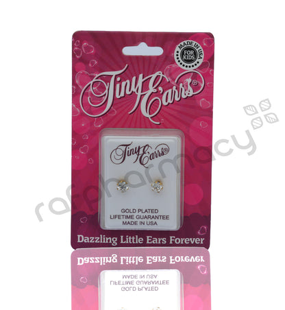 EARRS TE109-4-4MM Cz TIFFANY APRIL GOLD