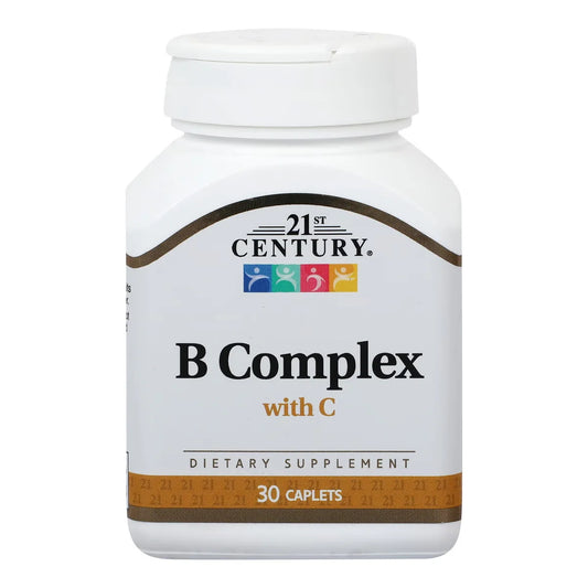 21st Century B Complex With Vitamin C Caplets 30'S