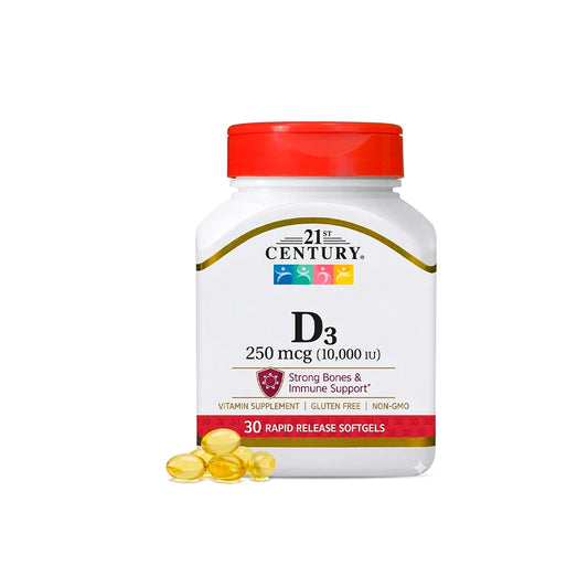 21ST CENTURY VITAMIN D3 10,000IU TABLETS 30'S