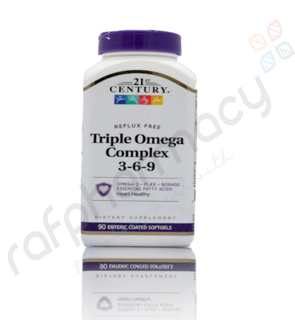 21ST CENTURY TRIPLE OMEGA COMPLEX 3-6-9 ENTERIC COATED SOFTGEL 90'S