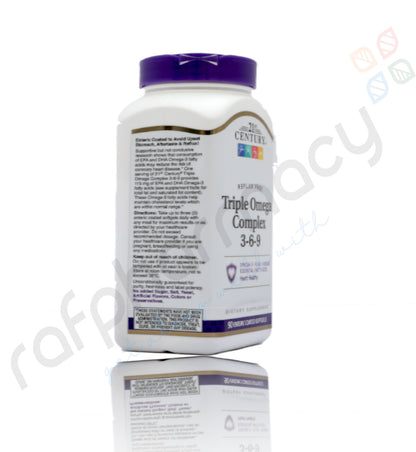 21ST CENTURY TRIPLE OMEGA COMPLEX 3-6-9 ENTERIC COATED SOFTGEL 90'S