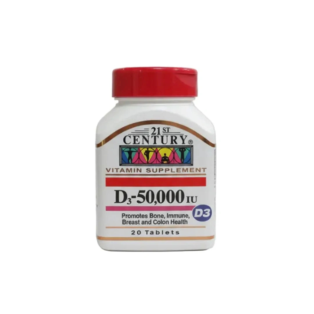 21st Century Vitamin D3 50,000iu Tablets 20'S