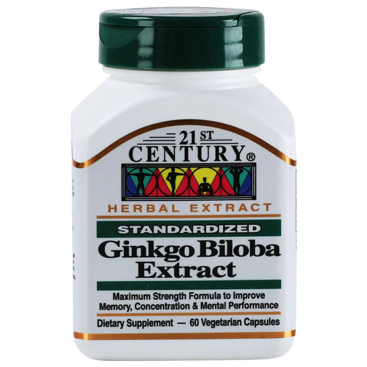 21ST CHNTURY GINKGO BILOBA CAPSULES 60'S