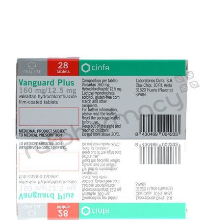 Vanguard 160/12.5Mg Tab 1X28's