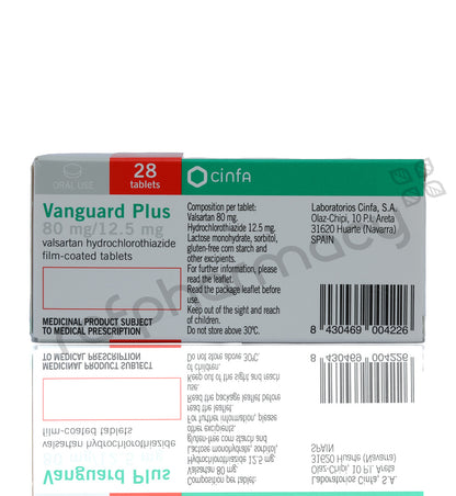 Vanguard Plus 80/12.5Mg Tab 1X28's