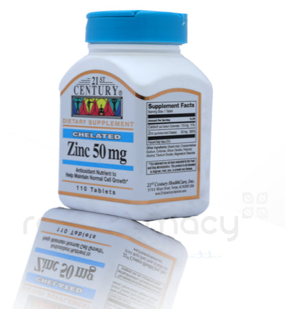 21ST CENTURY ZINC 50MG TABLETS 110'S