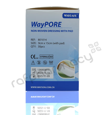 WAYCARE WOUND DRESSING PLASTER 9X15 CM 30'S
