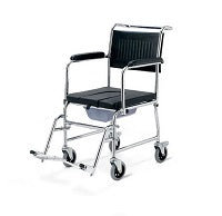 Kaiyang Ky695 Steel Commode Chair With Small Wheel