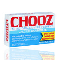 Chooz Antacid Mint Gum 12'S