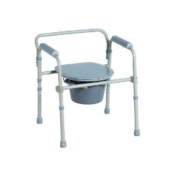 CAREMAX STEEL FOLDING COMMODE CHAIR