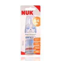 Nuk Feeding Choice Glass Feeding Bottle 0-6 Months