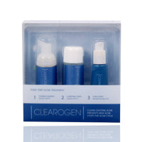 CLEAROGEN 3 STEP ACNE TREATMENT BENZOYL PEROXIDE ONE MONTH SET 3'S