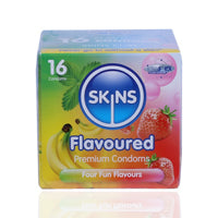 Skins Cube Flavoured Lubricated Condoms 16'S