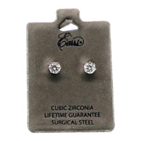 EARRS STUD SILVER CUBIC ZIRCONIA