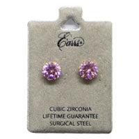 EARRS PINK CUBIC ZIRCONIA