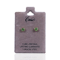 EARRS EB109-4MM TIFFANY BIRTHSTONE AUGUST
