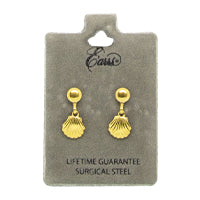 أقراط EB100PG على شكل صدفة بحرية