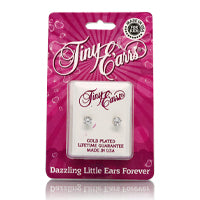 أقراط فضية مرصعة بالزركونيا المكعبة