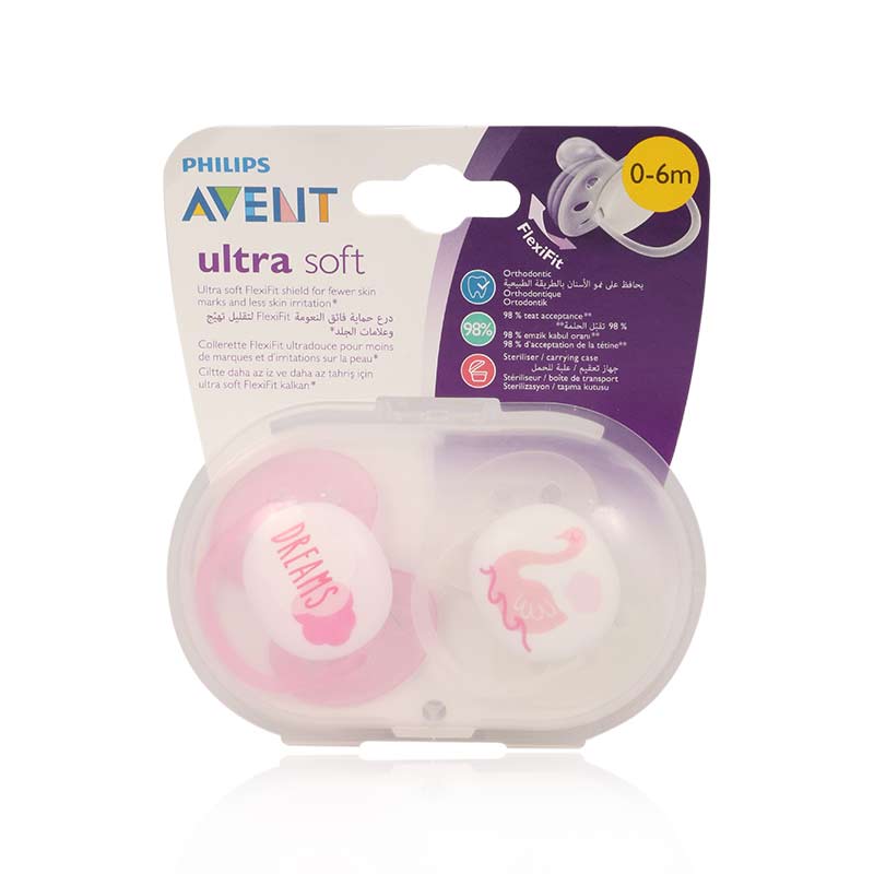 AVENT SOOTHER (0-6M)ULTRA SOFT 2'S