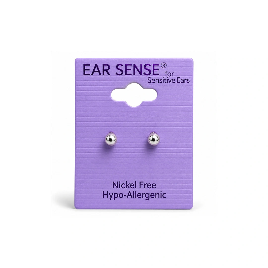 Ear Sense K2 4mm Silver Studs