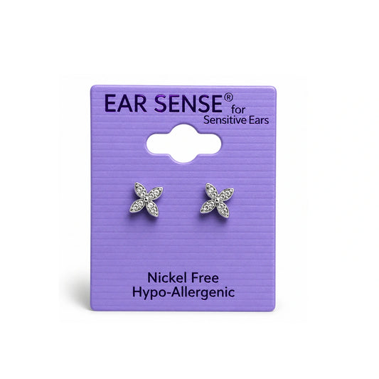Ear Sense K5 Silver Flower Studs