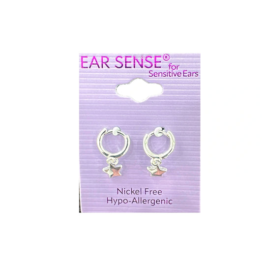 Ear Sense K12 Silver Double Dolphin On Fh Studs