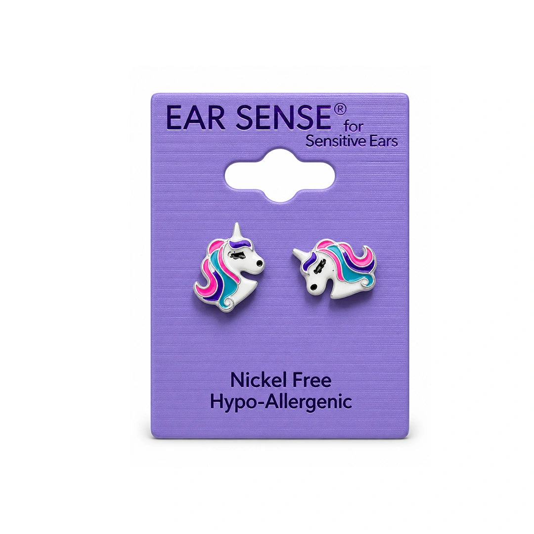 Ear Sense K21 White Unicorn Studs