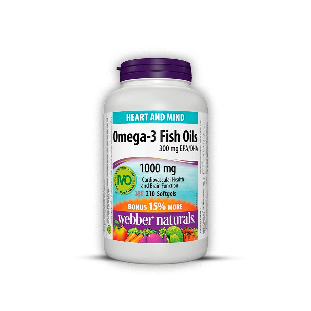 WEBBER NATURAL OMEGA-3 FISH OILS 1000 MG SOFTGELS 210'S