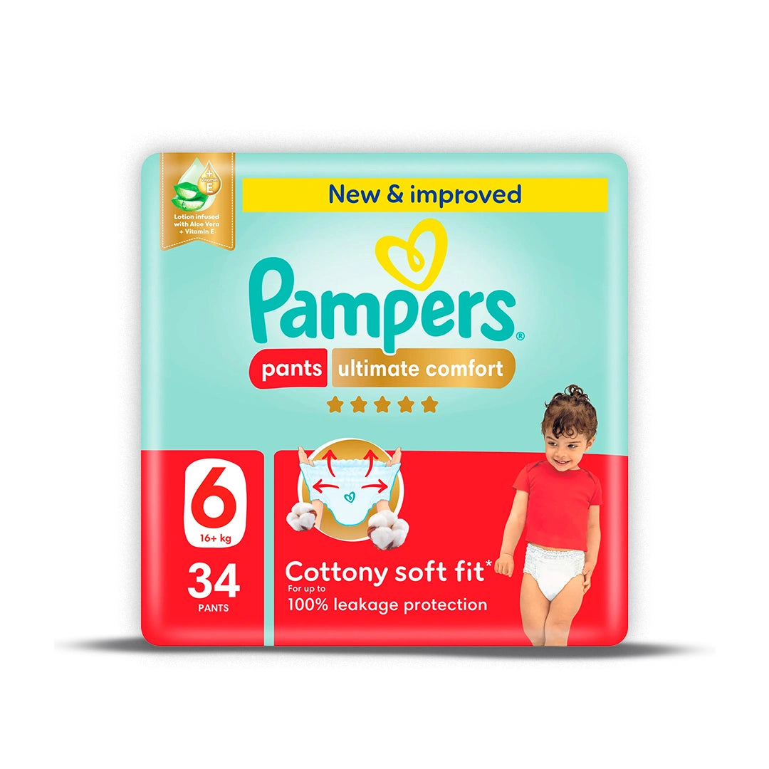 PAMPERS NO6 16+ KG PANTS 34'S #25000