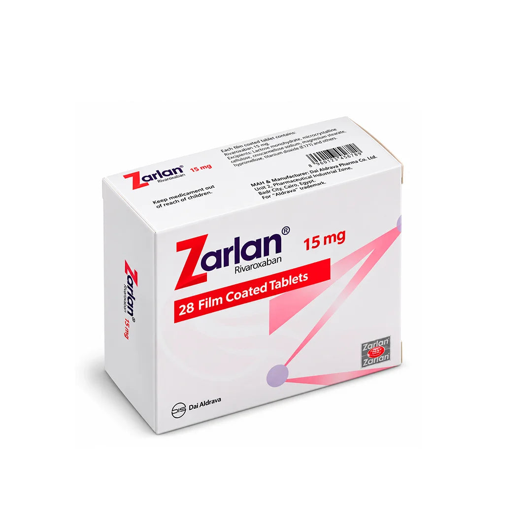 ZARLAN 15MG FILM COATED TABLETS 28'S