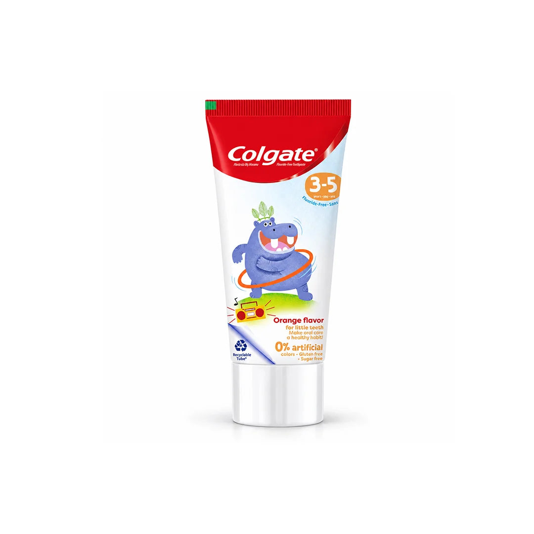 COLGATE KIDS 3-5 YEARS FLUORIDE FREE ORANGE FLAVOR TOOTHPASTE 60ML #48700